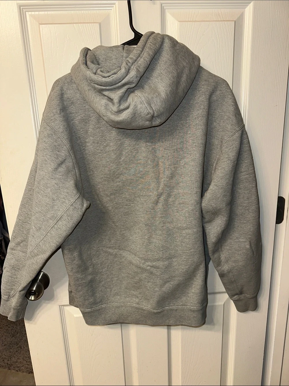 Nike Gray Crewneck Hoodie with White 'Just do it.' Embroidery